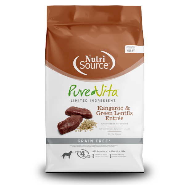 Nutrisource PureVita Kangaroo&Green Lentils Entrée  Grain Free 1.8 Kg