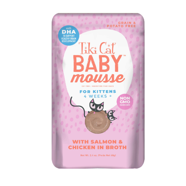 Tiki Cat Baby Mousse With Salmon and Chicken In Broth Pouch