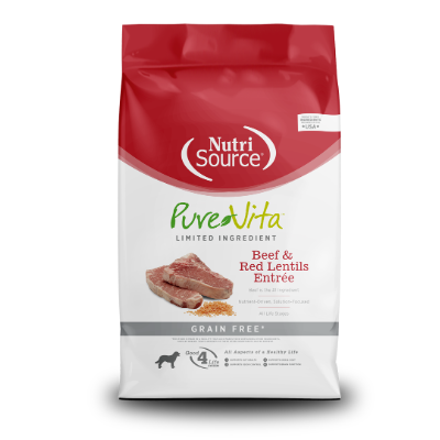 Nutrisource PureVita Beef and Red Grain Free 11.36kg