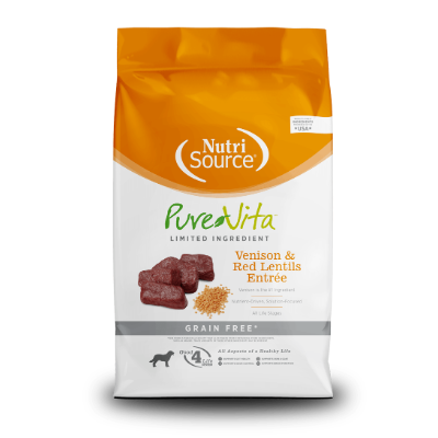 Nutrisource PureVita Venison&Red Lentils Entrée Grain Free 1,8Kg