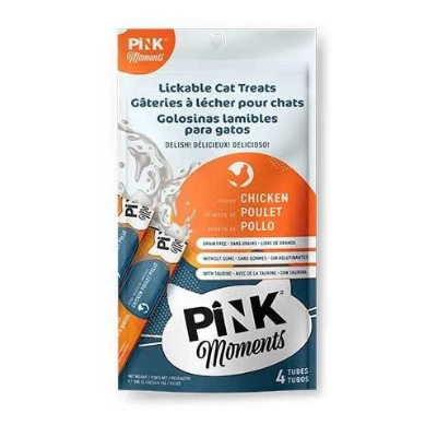Pink Moments Snacks Saludables Para Gato Pollo 4 unds