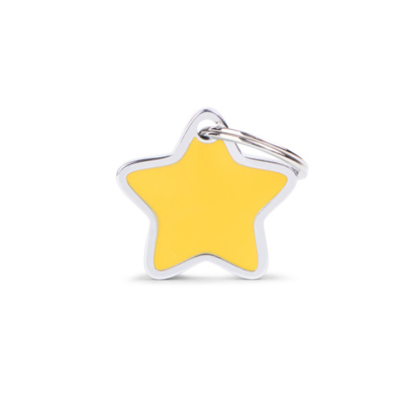 Myfamily Placa Estrella Amarilla Charms