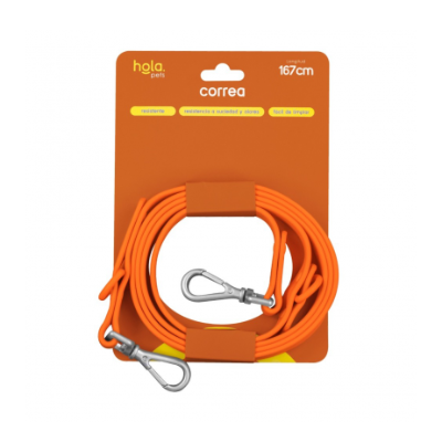 Hola Pets -Correa 1,67m- Naranja