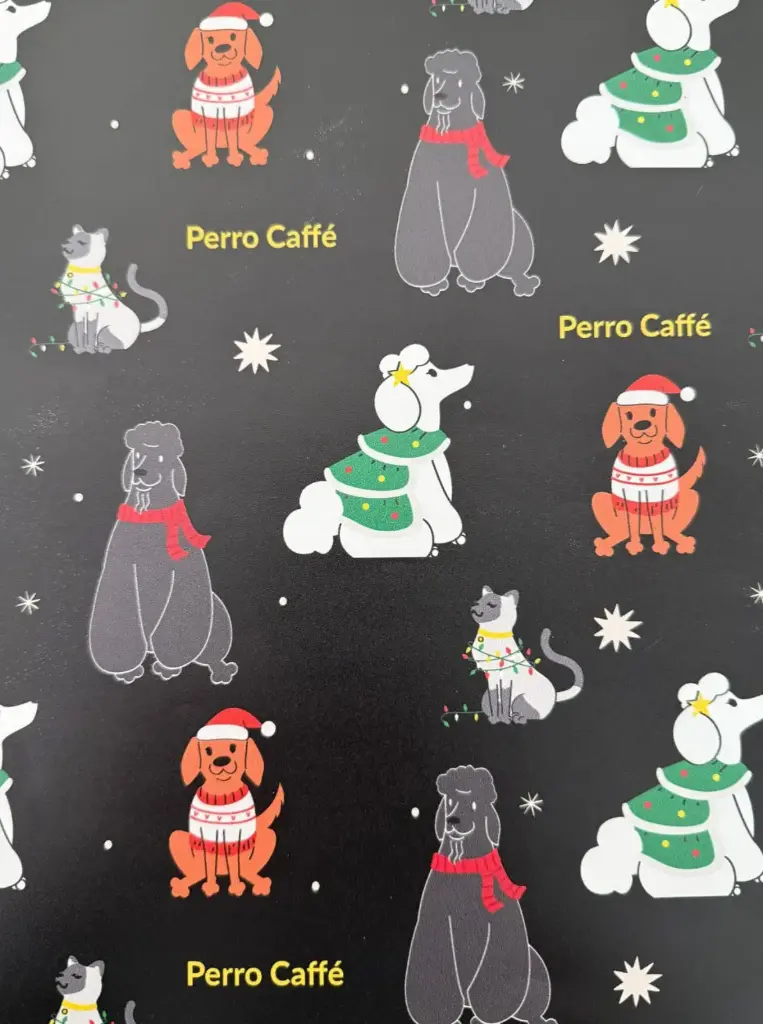 Papel de regalo Perro Caffé negro (pliego)