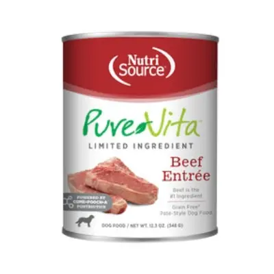 Nutrisource PureVita Grain Free Dog Beef 348 g