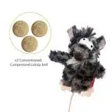 GiGwi 'Refillable Catnip' Strange Mouse including catnip ballsX3