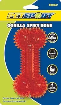 Petsport Gorilla Spiky Bone Esencia Vainilla/Durable/Squeak 20cm