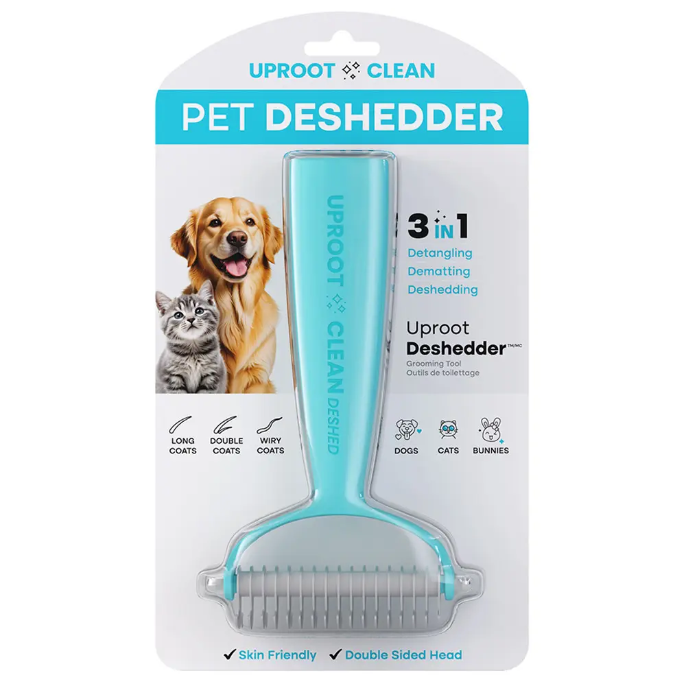 Uproot Deshedder (Cepillo removedor de nudos y solución para la muda)