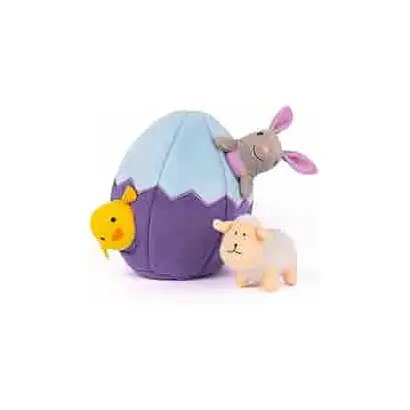 Zippy Paws Madriguera Huevo de Pascua con 3 Peluches