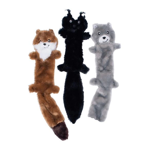 ZippyPaws Skinny Peltz 3-pack Large (Weasel, Skunk, Wolf)