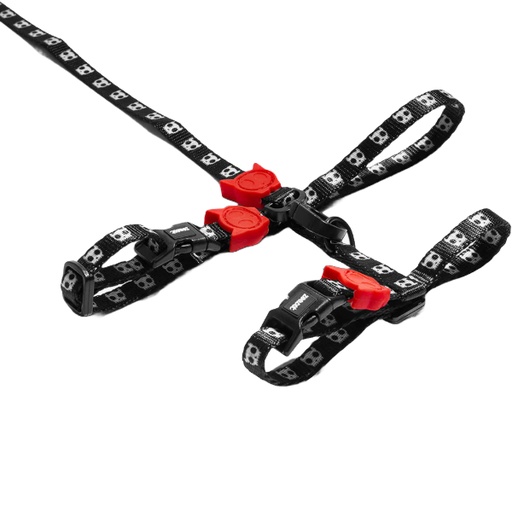 [7898582515875] Zeedog Cat Harness With Leash - Skull 2.0