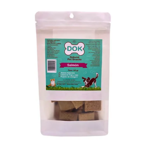 [7443035920005] Dok Appetit Natural Pet Bakery Treats Salmon 140g
