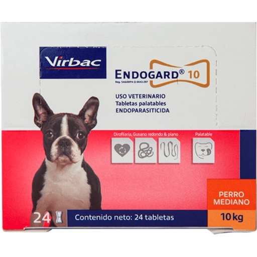 [7502010421125] Virbac Endogard 10kg (Por Pastilla)