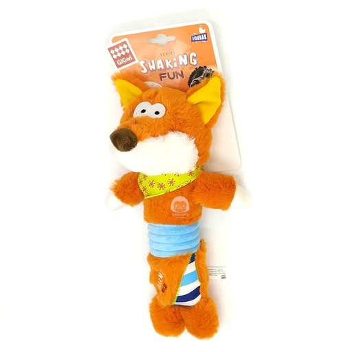 [8461] Gigwi Fox-Plush Dog Toy With Squeaker Inside