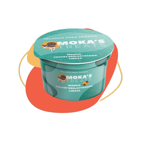 [7443023560510] Moka's Treats Helado de Yogurt Deslactosado, Mango y Linaza (Individual)