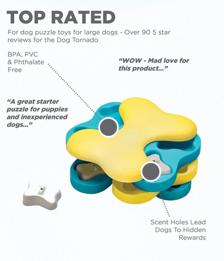 [OH-67332] Outward Hound Dog Tornado Interactive Treat Puzzle Dog Toy, Blue