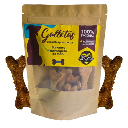 Oli Bee Galletas De Banano Y Mantequilla De Maní 80gr