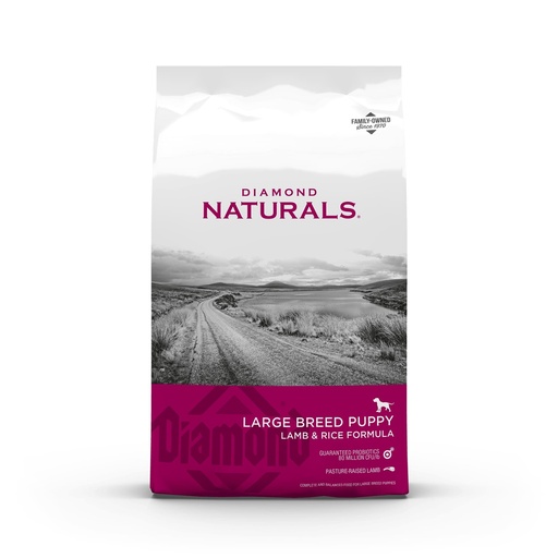 [DIA117 LBPU] Diamond Naturals Large Breed Puppy Dog Lamb Meal & Rice Formula 18.14Kg