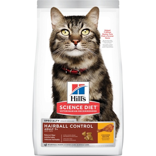 [PT-7627] Hill´s Science Diet Adult 7+ Hairball Control Cat Food 1.58Kg