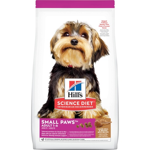 [PT-7626] Hill´s Science Diet Adult Small Paws Lamb Meal & Brown Rice Recipe Dog Food 2.04Kg