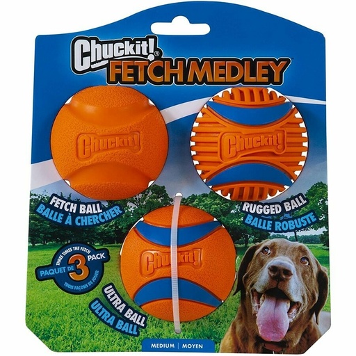[029695470899] Chuckit! -Fetch Medley Medium 3 Pack