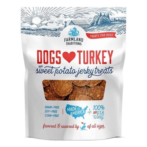 [884713000911] Farmland Traditions Turkey & Sweet Potato Jerky Treats