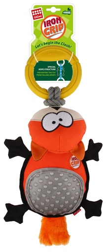 [8120] Gigwi Iron Grip Fox Plush Tug Toy With Tpr Handle