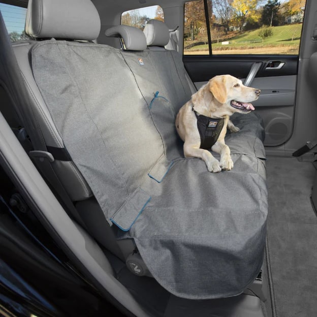 Kurgo -Heather Bench Seat Cover Grey/Blue