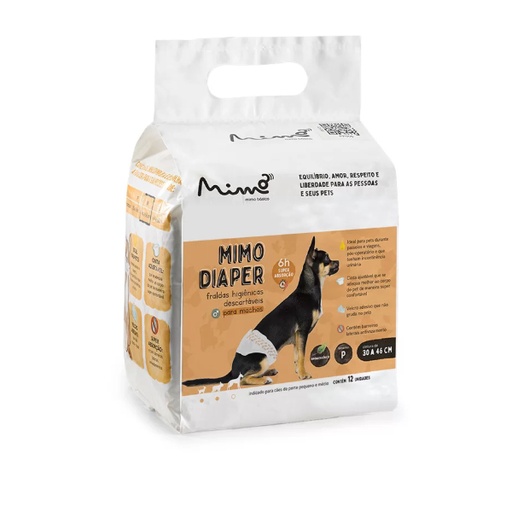 [PP006] Pañal Higenico Desechable Mimo Diaper - Macho M 12Pcs