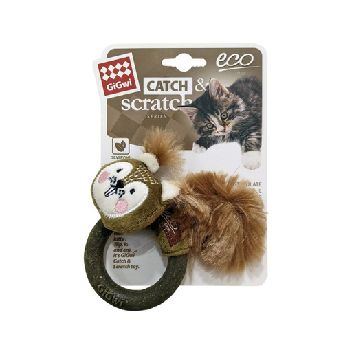 [7520] Gigwi Squirrel Catch & Scratch Eco Line With Silvervine Ring