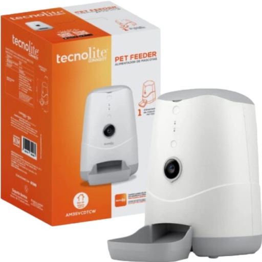 [AM35VCDTCW] Tecnolite Pet Feeder Comedero Automático Con Camara 5W