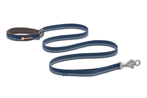 [748960577506] Ruffwear Flat Out Adjustable Dog Leash - Blue Dusk