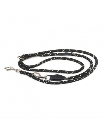 [20220-S-IDC] Juliusk9 Double String Leash - Black-Fluorescens