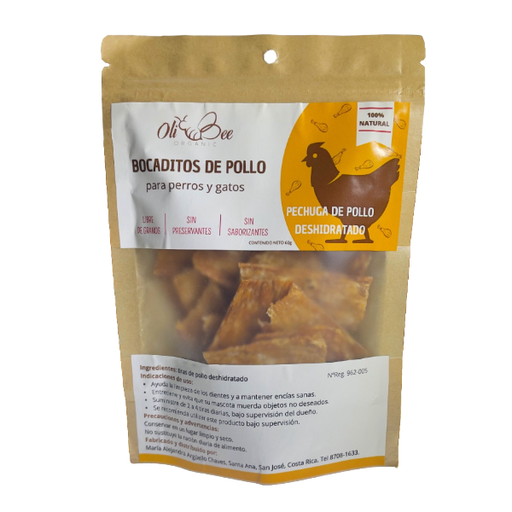 Oli Bee Tiras De Pollo Deshidratadas 60gr