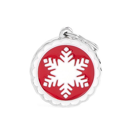 [8055960253593] Myfamily Placa Copo De Nieve Rojo-Blanco