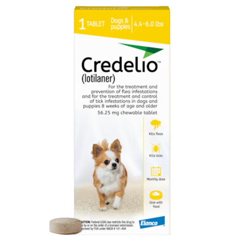 [5420036939610] Credelio 1.3kg a 2.5kg - Amarilla (Por Pastilla)