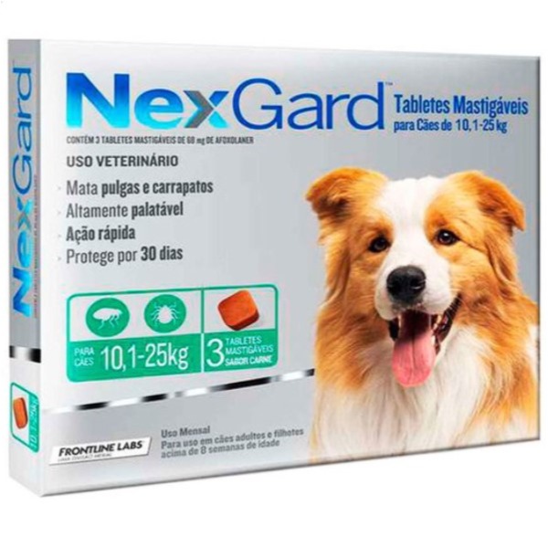 Nexgard 10.1kg a 25kg - Verde