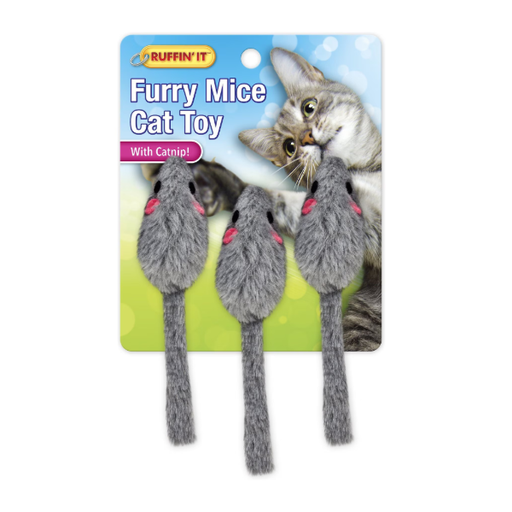 [076158320680] Ruffin it Furry Mice 3uds