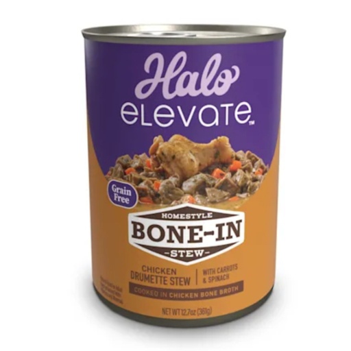 [745158401124] Halo Bone-In Grain Free Chicken Stew Carrots Spinach 12.7oz