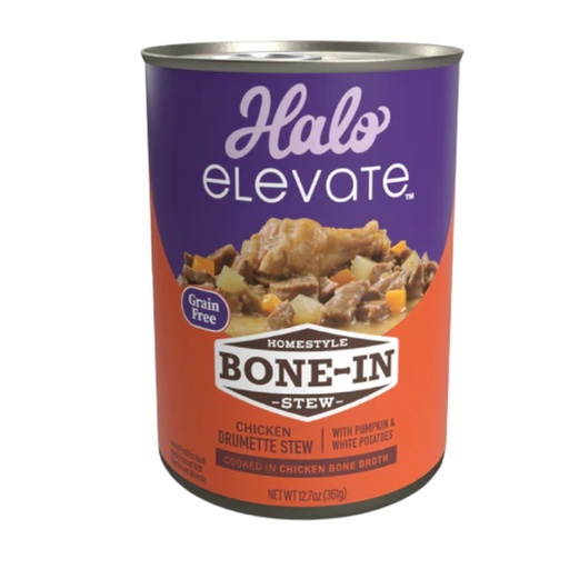 [745158402121] Halo Bone-In Grain Free Chicken Stew Pumpkin White Potatoes 12.7oz