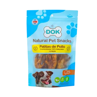 Dok Appetit Natural Pet Bakery Patitas De Pollo Deshidratadas 12 Unidades