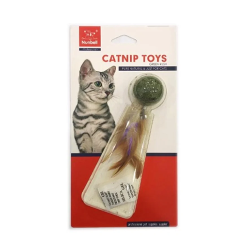 [NB2107-11000] Nunbell Bola Madera con Bola de Catnip