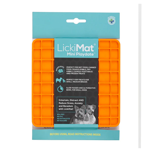 [9349785006625] Lickimat Mini Playdate Orange Dog