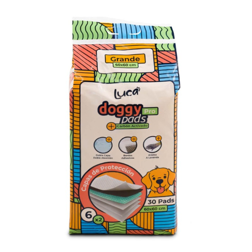 [10802] Luca Doggy Pads Pro con Carbon Activado - 30und