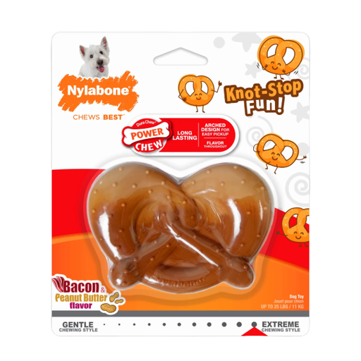 [85072] Nylabone Pretzel Bacon and Peanut Butter