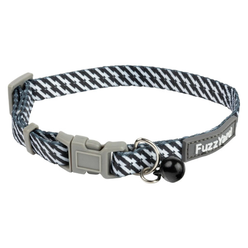 [FZCL154] FuzzYard Cat Collar - TabbyTooth Negro/Blanco