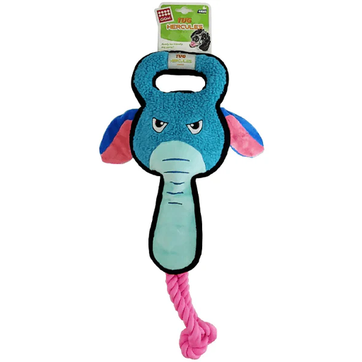 [8458] Gigwi Elephant - Cotton Rope Dog Toy with Squeaker and Inside