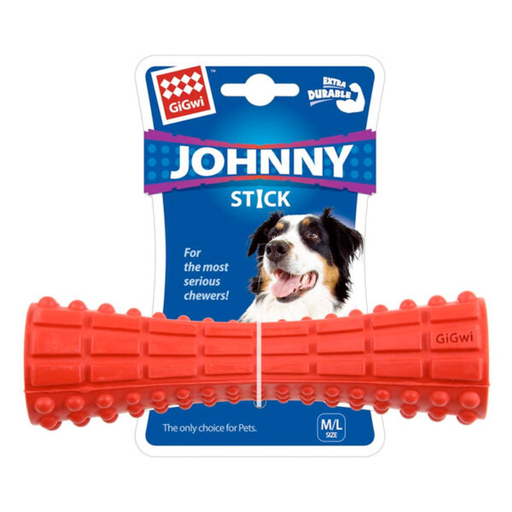 [6188] Gigwi Johnny Stick 'Extra Durable' solid rubber RED