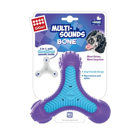[8491] GiGwi Multi-sounds Bone