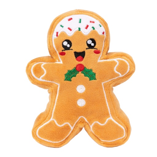[FZT1313] Fuzzyard Navideño-Dog Toy - Fred The Gingerbread S